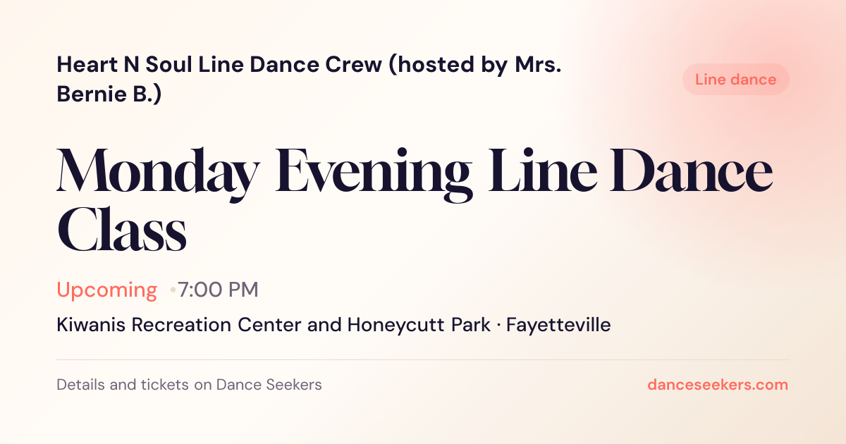 Monday Evening Line Dance Class