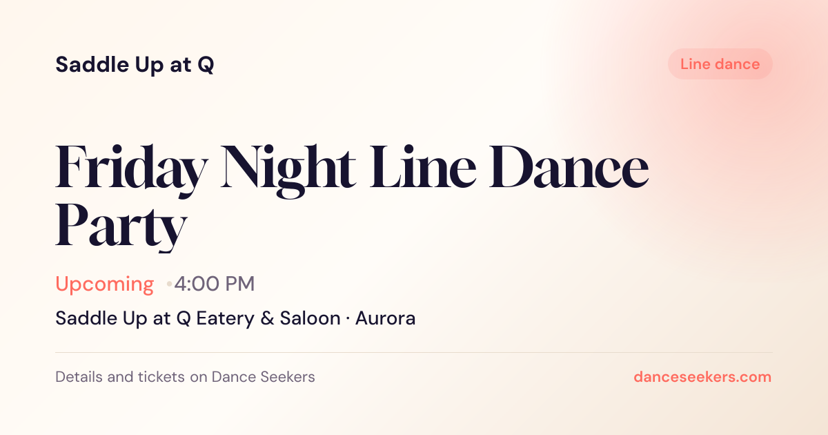 Friday Night Line Dance Party