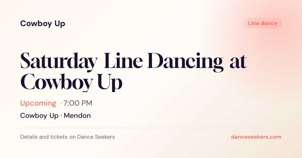 Saturday Line Dancing at Cowboy Up